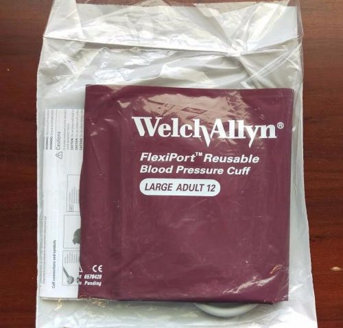 Welch Allyn Blood Pressure Cuff Reusable 1-Tube LARGE ADULT #REUSE-12-1HP NEW