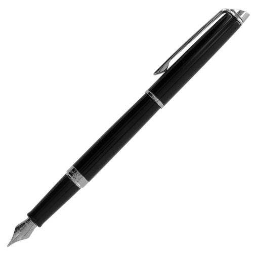 Waterman hemisphere essential matte black chrome trim medium point fountain pen for sale