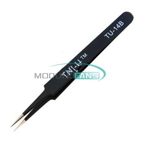 Tu-14b anti-static non-magnetic straight tip tweezer for sale