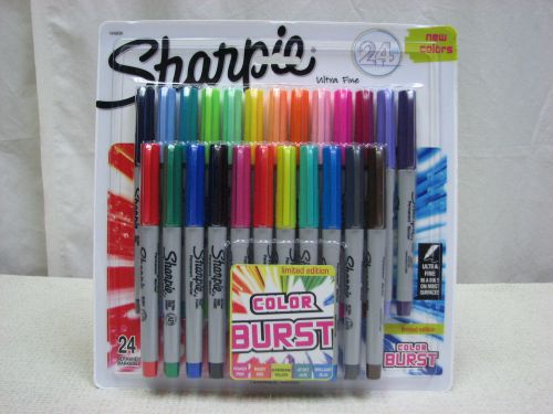 NEW 2016 COLORS, COLOR BURST ULTRA FINE Sharpie 24ct Limited Ed.Perm. Markers
