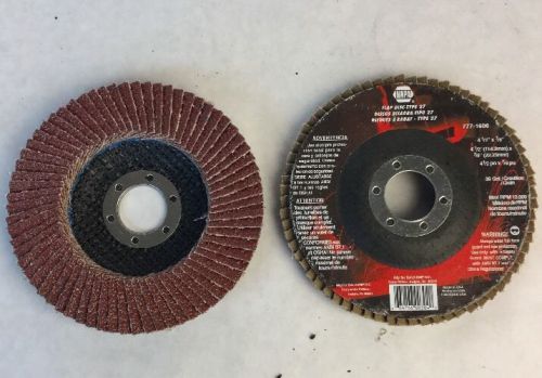 4-1/2&#034; x 7/8&#034; 36 grit type 27 flap disc 2 pack napa 777-1606 1392wq.1c for sale