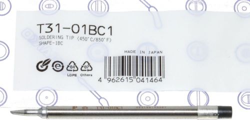 Hakko T31-01BC1 Bevel Tip, 850°F / 450°C 1mm / 60° x 14.2mm For FX-100 Authentic