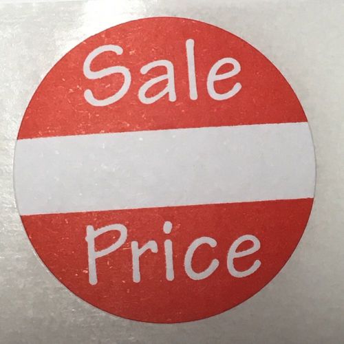 500 Self-Adhesive Sale Price Round Retail Labels 1&#034; Sticker Tags