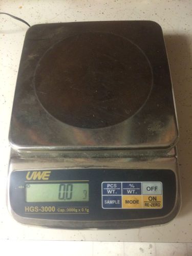 UWE / HGS - 3000 / Scale / Stainless steel / lab equipment / baking scale / GUC