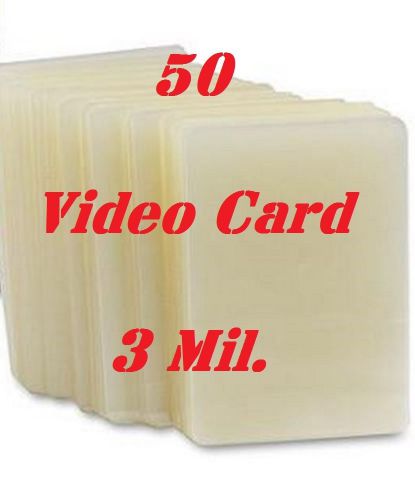 (50) 4-1/4 x 6-1/4 laminating pouches sheets photo video card 3 mil for sale