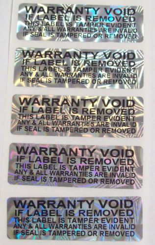 100 to 5000 SSS Warranty Void Hologram Security Stickers Tamper Proof 5/8&#034; x 2&#034;