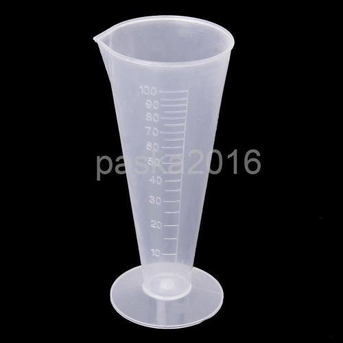 1pcs 100ml kitchen lab laboratory plastic measurement beaker measuring cup for sale
