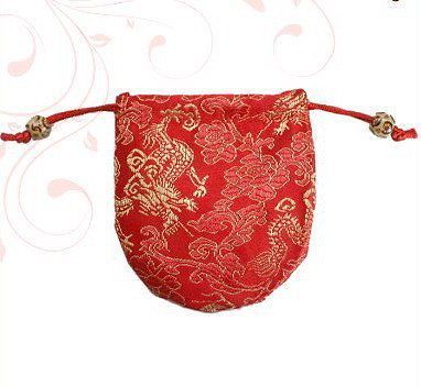 12 Silk Brocade Jewelry Coins Pouch Bag 4&#034; Drawstring
