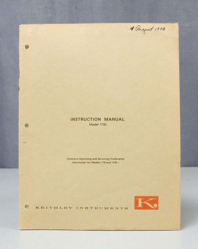 Keithley Model 1795 Digital Multimeter Instruction Manual