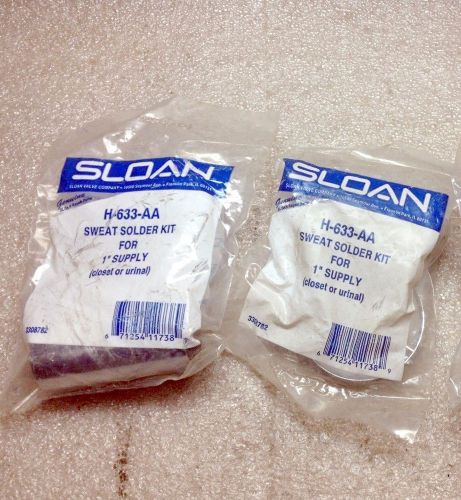 (Q5-3) 2 SLOAN VALVES H-633-AA SWEAT SOLDER KITS