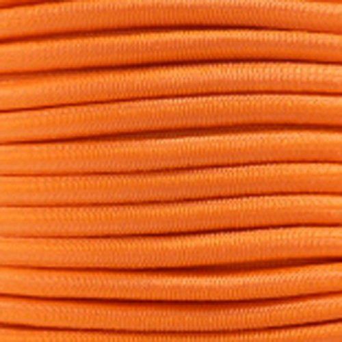 Shock cord - orange 3/16&#034; x 100 ft. spool. marine grade, with 2 carabiners &amp;  &amp; for sale