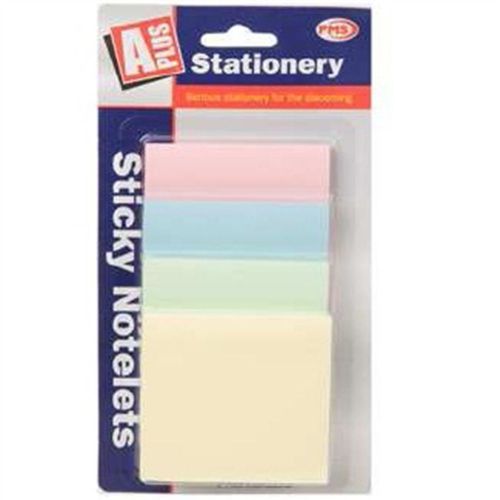 4pk 50 Sheet Sticky Post It Note Pad Memo Office Stickers Pastel Colours