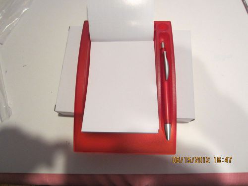 WHOLESALE LOT 10 Desk Memo Pad with Pen- RED+Gift Boxes Great Deal