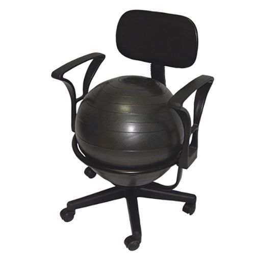 Cando ball chair metal mobile with back with arms 18&#034; ball  1 ea for sale