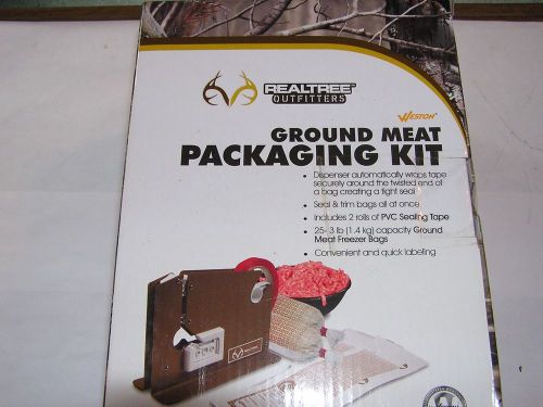 REALTREE Ground Meat Packaging Kit - 25- 3 LB. Bags - 2 rolls PVC Sealing Tape.