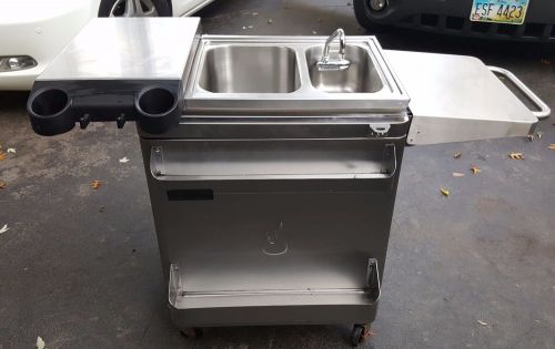 CHAR BROIL COMMERCIAL SERIES STAINLESS STEEL PORTABLE SINK CART CONDIMENT CART