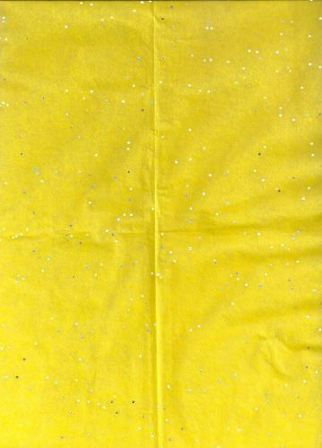 48 Sheets BRIGHT YELLOW GLITTER TISSUE PAPER - 20&#034; x 24&#034; Each
