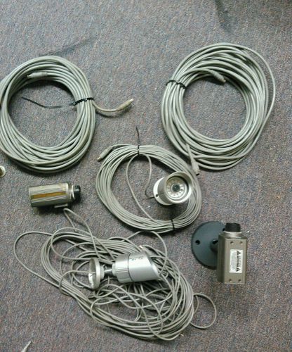 CCD camera lot with mounts and S-Video cables