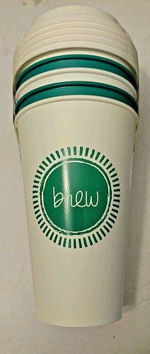Aladdin Reusable 16oz. To-Go Cups w/Travel Lids BPA Free Plastic Set of 5 Green