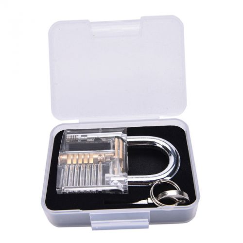 Locksmith Transparent Visable Cutaway Practice Padlock Lock training Skill Tool^