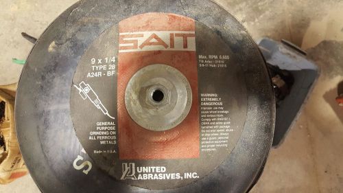 Sait grind 9 x 1/4 cup grinding wheel for sale