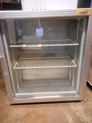 Counter top commercial glass door display freezer, 115v, 3.5 cu. ft., immaculate for sale