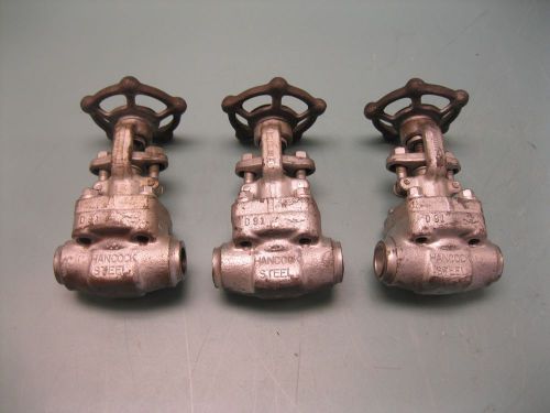Lot (3) 3/8&#034; hancock 800# fs socket weld gate valve 950w new e18 (2105) for sale