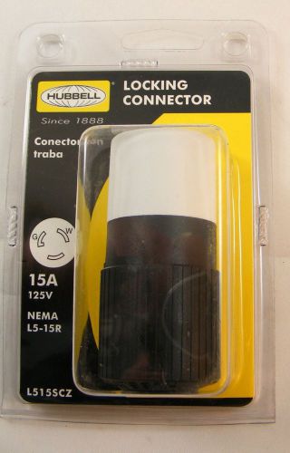 Hubbell locking connector 15a 125v nema l5-15r model l515scz for sale