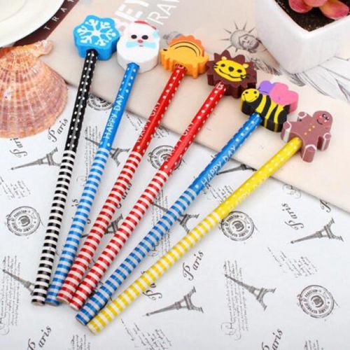 Gifts 4pcs Color New Pencil Hot Random Eraser Student Fashion Prize