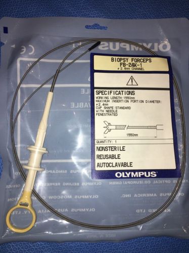 Olympus FB-24K-1 Reusable Gastro Biopsy Forcep 2.8mm x 155cm Std. Jaw W/ Needle