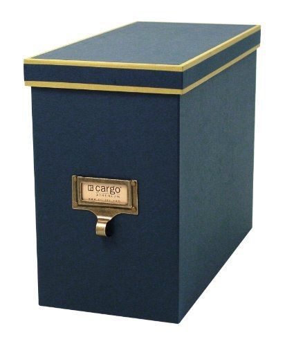 Cargo atheneum file box, blue, 9-1/2 by 12 by 5-1/2-inch for sale