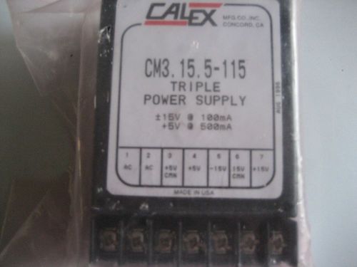 CALEX, Mod. CM3. 15. 5-115, TRIPLE POWER SUPPLY,+/- 15 V @ 100mA, + 5V @ 500 mA