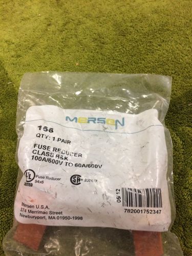 MERSEN 166 FUSE REDUCER CLASS H &amp; K  100A/600V TO 60A/600V NEW