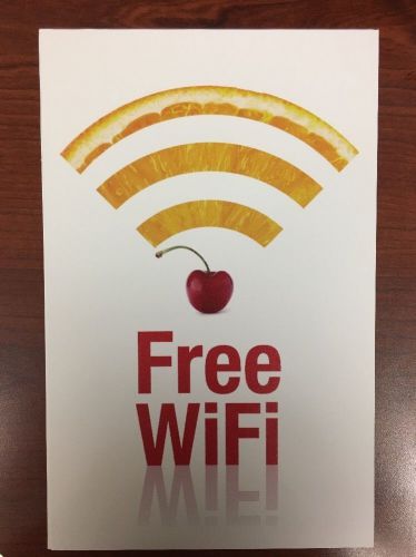 &#034;Free Wifi&#034; Vinyl Sign *Double Sided*