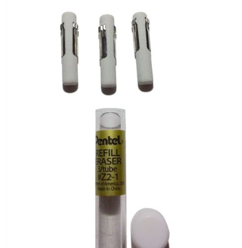 PENZ21  Pentel Eraser Refills One Tube Of 3 Z2-1 (Z21)