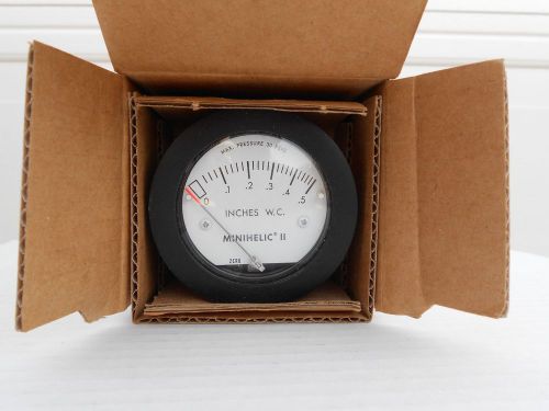 New! dwyer 2-5000-0 minihelic ii gauge 0-0.5 inch w.c. - nib - free shipping! for sale