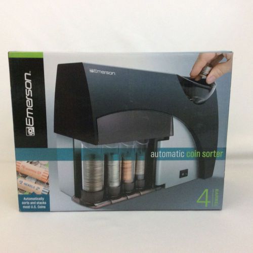 Emerson Automatic Coin Sorter Accepts US Coins Pennies Nickles Dimes Quarters