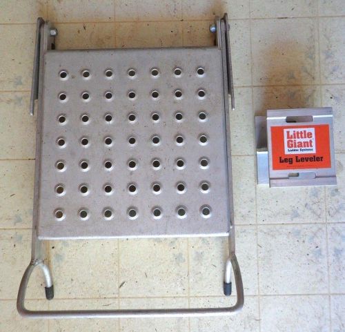 Work Platform accessory 375lb rated Little Giant Ladder tray 10104 + leg leveler