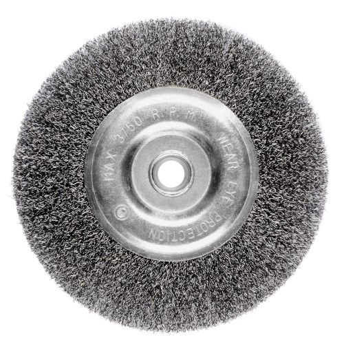 Ansen Tools AN 305 6-Inch Wire Bench Wheel Fine Crimped with 1/2-Inch Arbor