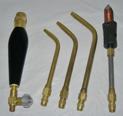 Uniweld Acetylene Torch Head w/ UGA-3, 4, 5 Tips &amp; SS-38 Soldering Iron Welding