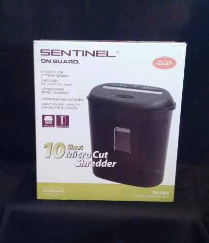 Sentinel FM100P On Guard 10 Sheet Security Microcut Paper/Credit Card Shredder