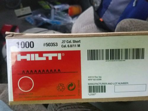 HILTI .27 CAL. SHORT CAL. 6.8/11 M (1 case) 1000 shots. HILTI#50353