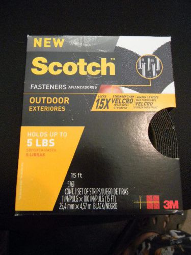Scotch RF5760 Outdoor Fasteners 1 inch x 15 feet in Black 3 Box