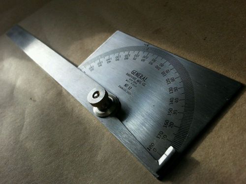 Protractor Square Head Stainless Steel General Tool No. 17 0° - 180° Range