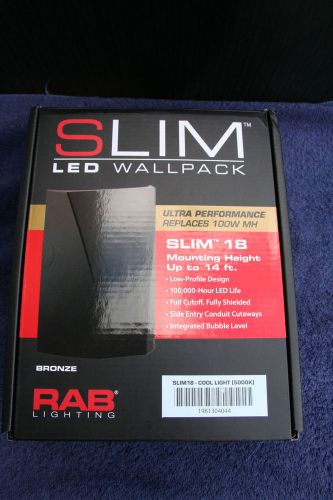 RAB Slim 18 LED Wallpack 18W Bronze Cool Light 5000K