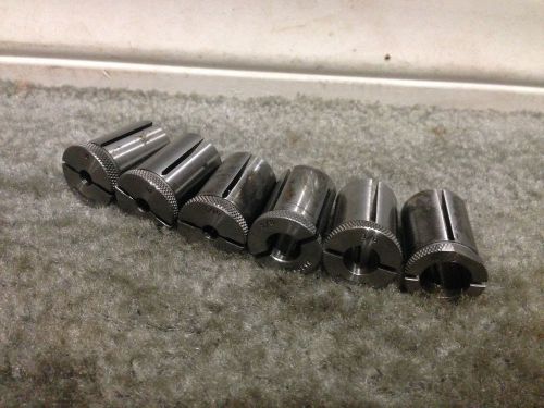 Lot of 6 hardinge hdb-6 drill bushings - 3/4&#034; od - chucker lathe - boring holder for sale