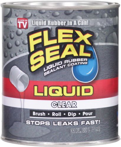 32 Oz Flex Seal Liquid Watertight Rubber Coating Clear Resist Rain Snow Sun Wind