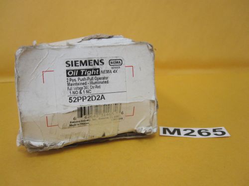 Siemens, 52pp2d2a, pushbutton,mtd,red,1 3/4&#034;mtl ill,2pos for sale