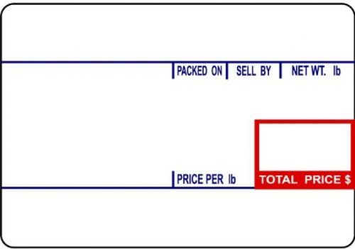 CAS LST-8010 Printing Scale Label, 58 X 40 Mm, UPC 12 Rolls Per Case