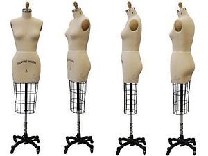 (SIZE12-ST+One Right Arm)Model 601 Professional Dress Form Female Half Body S...